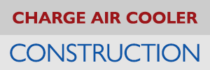 Charge air coolers for construction equipment