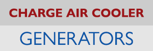 Charge air coolers for generators