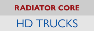 Radiator core for heavy duty trucks