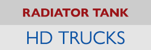 Radiator tank for heavy duty trucks